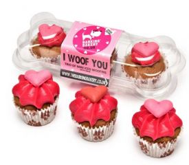 Barking Bakery I Woof You Valentines Mini Iced Trios